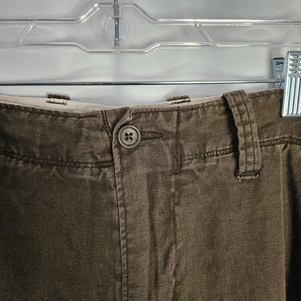 Banana Republic‎ Linen Pants Brown Relaxed Loose Fit 34x30 Mens Drawstring - Picture 3 of 11